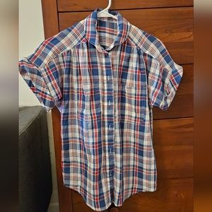 Plaid vintage short sleeve shirt size extra small